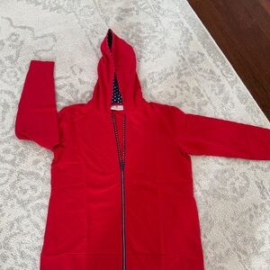 Quacker Factory Red Hooded Sweater